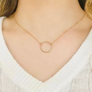 14K Gold-filled endless circle necklace